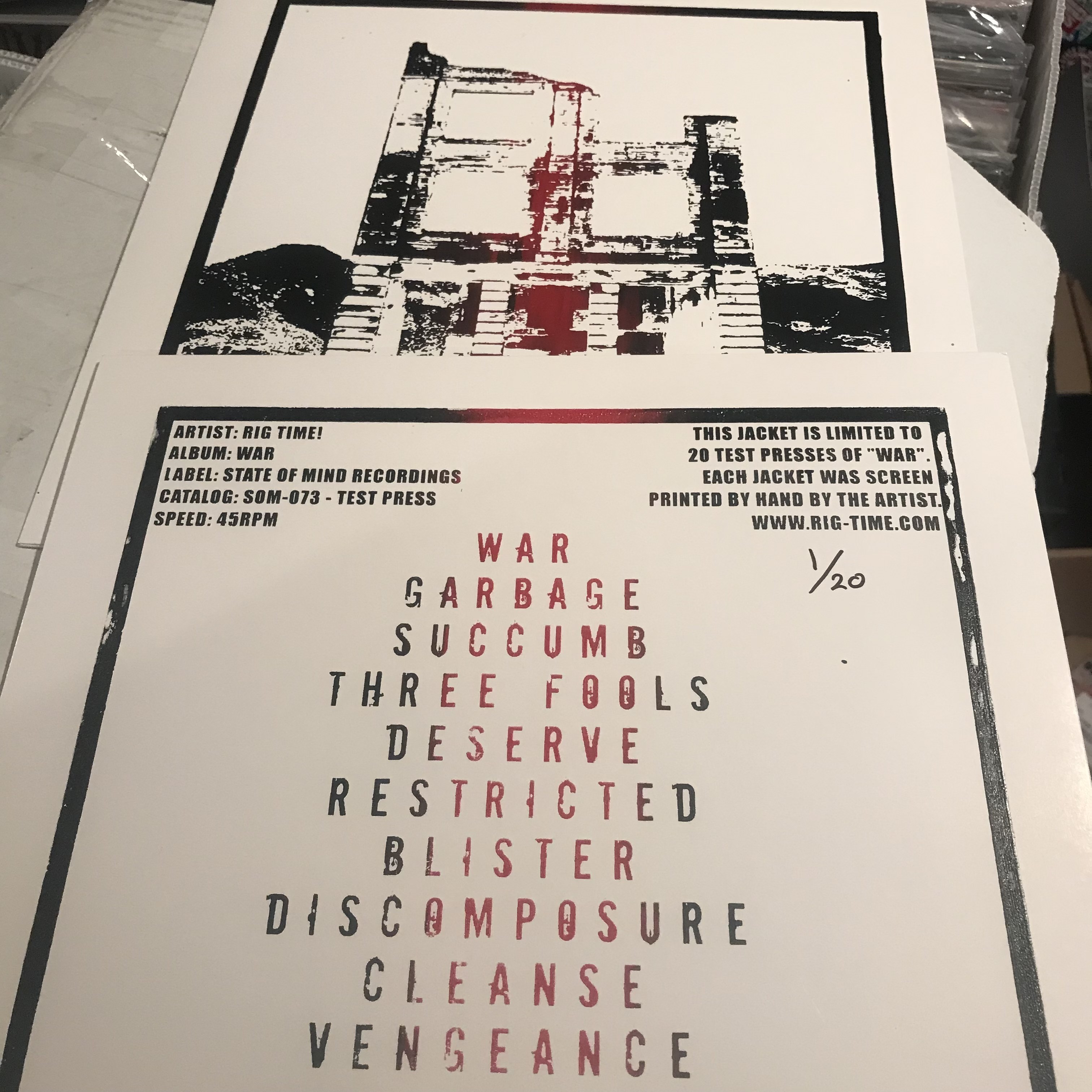 (image for) RIG TIME! - War LP (TEST PRESS)