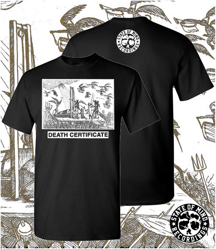 (image for) DEATH CERTIFICATE - State of Mind Benefit T - SHIRT