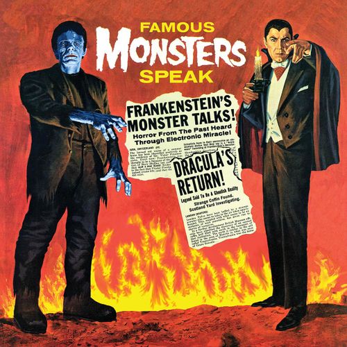 (image for) V/A Gabriel Dell - Famous Monsters Speak LP (Red & Black Vinyl)