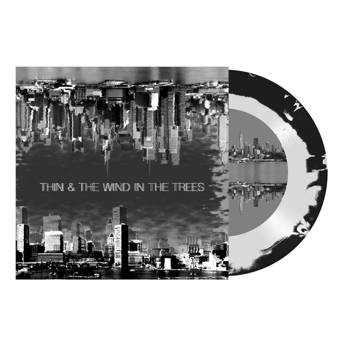(image for) Thin / The Wind in the Trees - Split 7 inch (White Black Mix / Black)