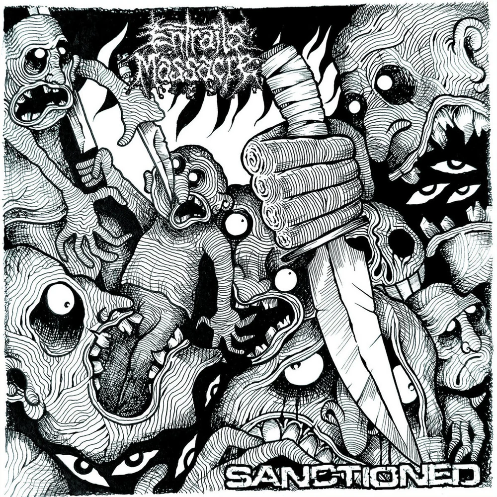 (image for) Entrails Massacre / Sanctioned - Split 7 inch